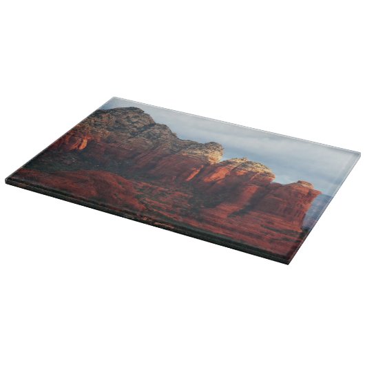 Cloudy Coffee Pot Rock in Sedona Arizona Snijplank (Hoek)
