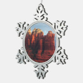 Cloudy Coffee Pot Rock in Sedona Arizona Tin Sneeuwvlok Ornament (Rechts)