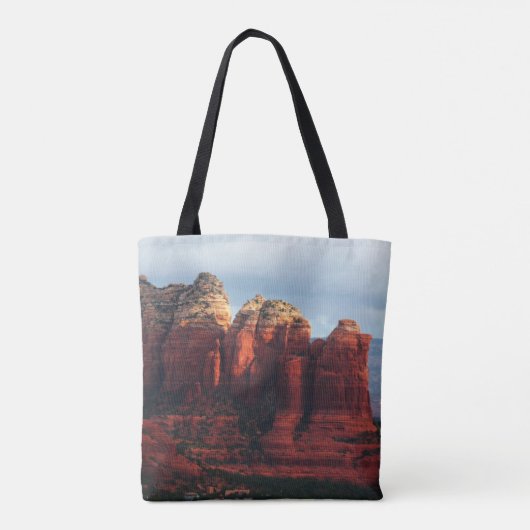 Cloudy Coffee Pot Rock in Sedona Arizona Tote Bag (Achterkant)