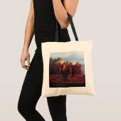 Cloudy Coffee Pot Rock in Sedona Arizona Tote Bag (Voorkant (product))