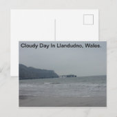 Cloudy Day in Llandudno , Wales . Briefkaart (Voorkant / Achterkant)