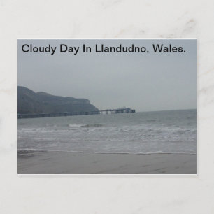 Cloudy Day in Llandudno , Wales . Briefkaart