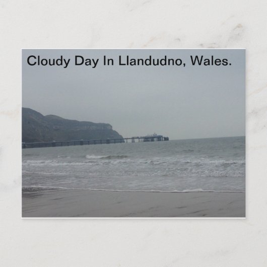 Cloudy Day in Llandudno , Wales . Briefkaart (Voorkant)