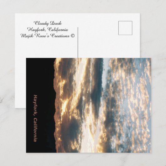 Cloudy Dusk..... Briefkaart (Voorkant / Achterkant)