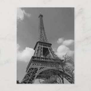 Cloudy Eiffel in Black and White, 2015 Briefkaart