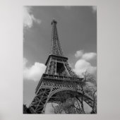 Cloudy Eiffel in Black and White, 2015 Poster (Voorkant)