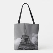 Cloudy Eiffel in Black and White, 2015 Tote Bag (Achterkant)