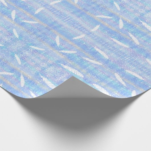 Cloudy Feathers Cadeaupapier (Hoek)