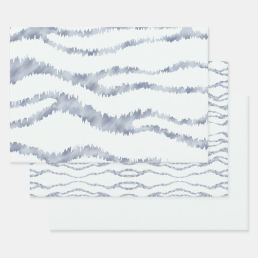 Cloudy Grey Zebra Eraser Scratch Ar Inpakpapier Vel (Set)