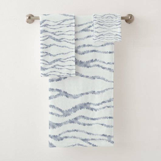 Cloudy Grey Zebra Eraser Scratch Art Bad Handdoek (Insitu)
