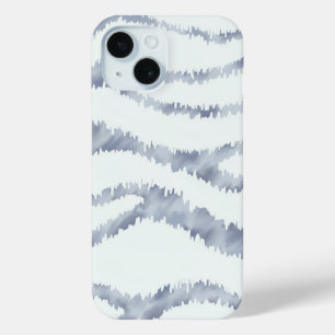 Cloudy Grey Zebra Eraser Scratch Art iPhone 15 Case