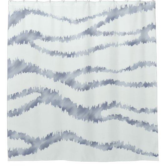 Cloudy Grey Zebra Eraser Scratch Art Douchegordijn (Voorkant)