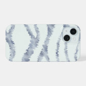 Cloudy Grey Zebra Eraser Scratch Art iPhone 15 Case (Achterkant horizontaal)
