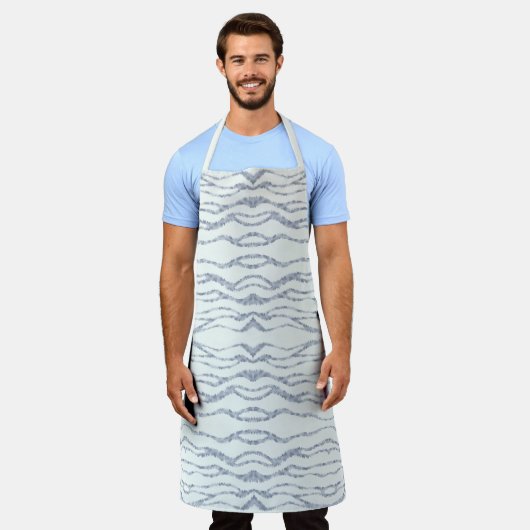 Cloudy Grey Zebra Eraser Scratch Art Schort (Gedragen)