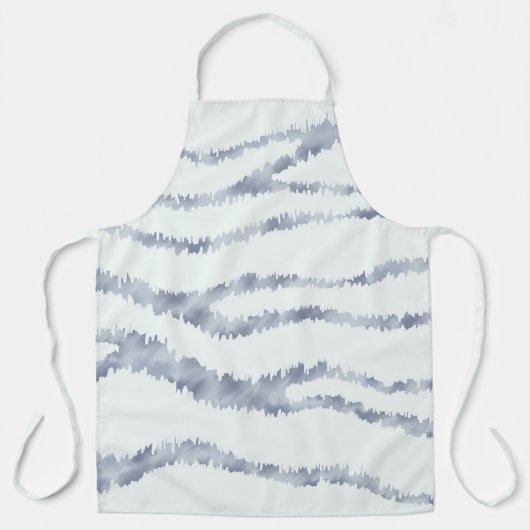 Cloudy Grey Zebra Eraser Scratch Art Schort (Voorkant)