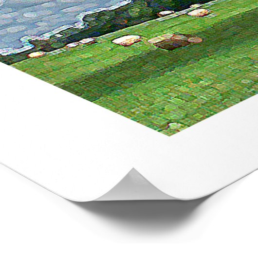 Cloudy Hay Field Poster (Hoek)