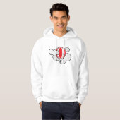 Cloudy Hot Air Ballon Mannen Hoodie (Voorkant volledig)