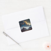 Cloudy Landscape Vierkante Sticker (Envelop)