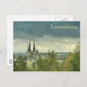 Cloudy Luxembourg Briefkaart (Voorkant / Achterkant)