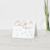 Cloudy met kans op een Baby shower Dank u wel Bedankkaart (Voorkant)