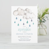 Cloudy met kans op Sprinkles Baby shower Kaart (Staand voorkant)