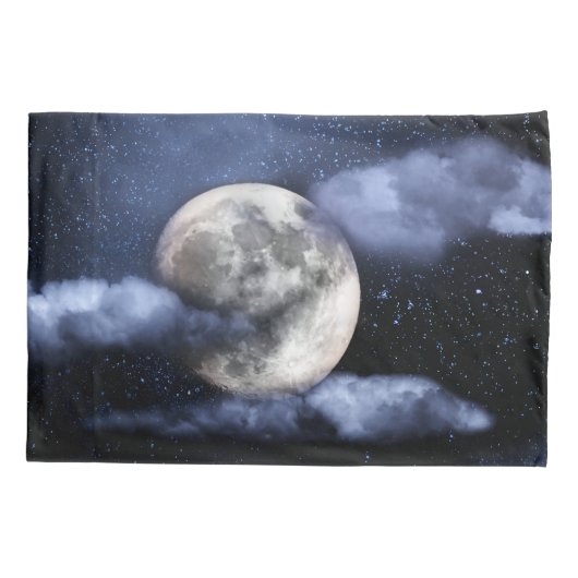 Cloudy Moon Kussensloop (Achterkant)