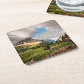 Cloudy Mountains | Alpenmeer Kartonnen Onderzetters (Schuin)