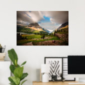 Cloudy Mountains | Alpenmeer Poster (Thuiskantoor)