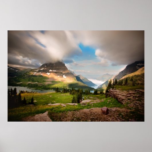 Cloudy Mountains | Alpenmeer Poster (Voorkant)