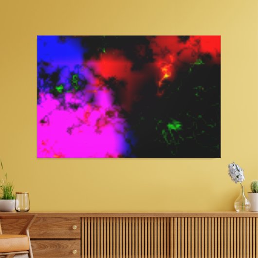 Cloudy Nebula Canvas Afdruk (Insitu (Woonkamer))