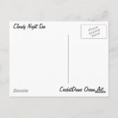Cloudy Night Zee - CricketDiane Ocean Art Briefkaart (Achterkant)
