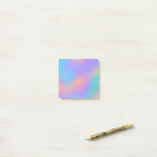 Cloudy Pastel Rainbow Post-it® Notes (Op bureau)