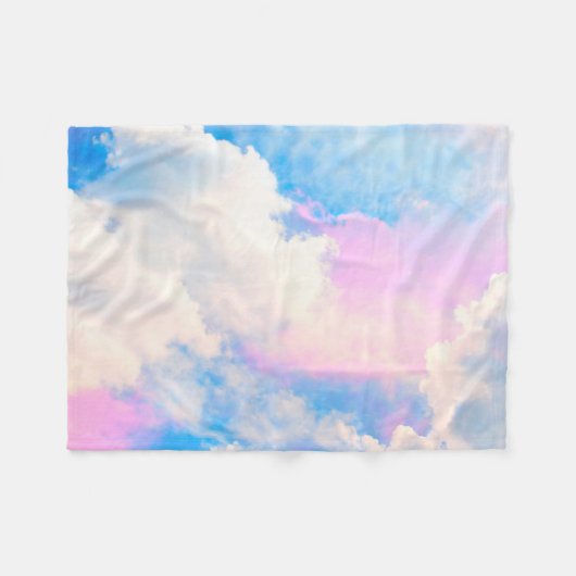 Cloudy Pastel Sky 1 Fleece Deken (Voorkant (Horizontaal))