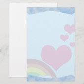 Cloudy Rainbow Briefpapier (Voorkant / Achterkant)