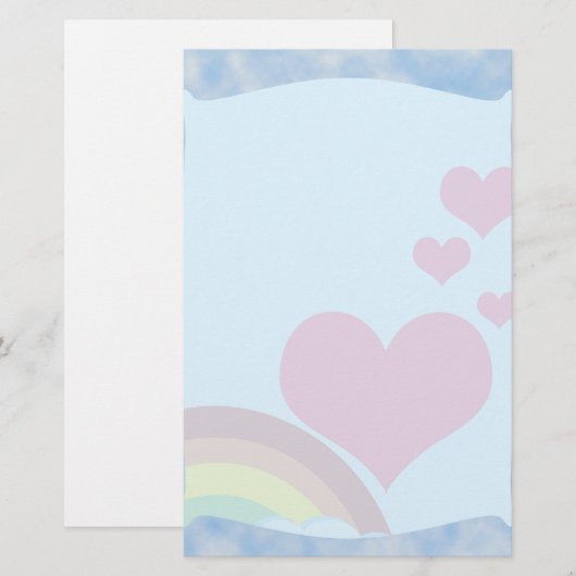 Cloudy Rainbow Briefpapier (Voorkant / Achterkant)