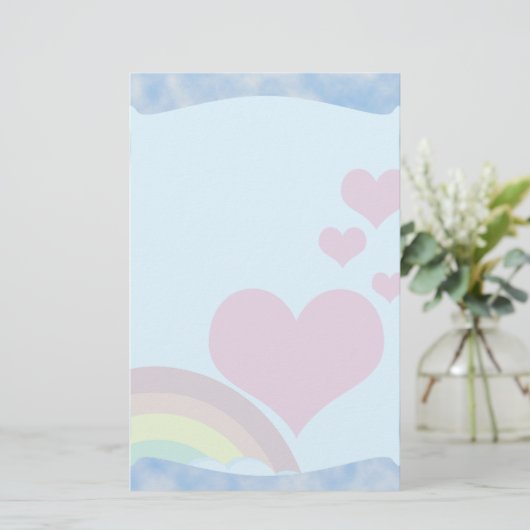 Cloudy Rainbow Briefpapier (Staand voorkant)