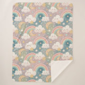 Cloudy Skies Blanket Pastel Sherpa for Sweet Kids Sherpa Deken (Voorkant)
