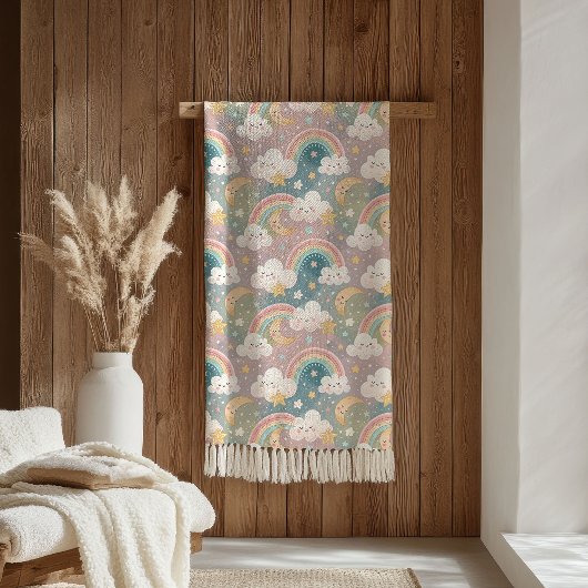 Cloudy Skies Blanket Pastel Sherpa for Sweet Kids Sherpa Deken