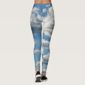 Cloudy Skies Blauw-witte Leggings (Achterkant)
