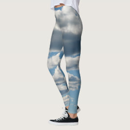 Cloudy Skies Blauw-witte Leggings