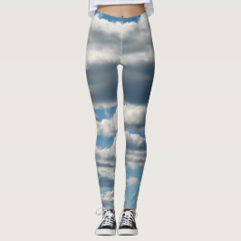 Cloudy Skies Blauw-witte Leggings