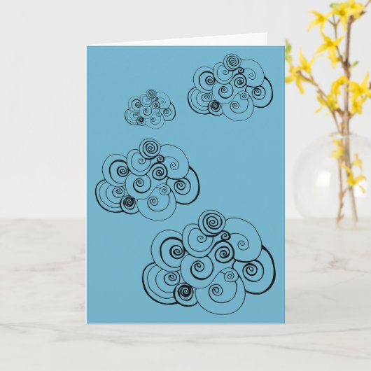 Cloudy Skies Card Kaart (Gele Bloem)