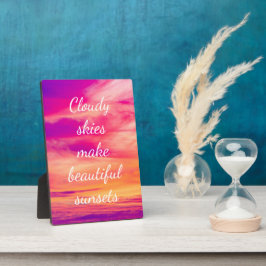 Cloudy Skies maken prachtige Zonsondergangen Fotoplaat