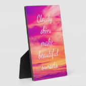 Cloudy Skies maken prachtige Zonsondergangen Fotoplaat (Zijkant)