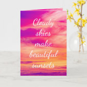 Cloudy Skies maken prachtige Zonsondergangen Kaart (Gele Bloem)