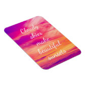 Cloudy Skies maken prachtige Zonsondergangen Magneet (Rechterzijde)