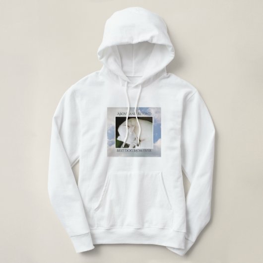 Cloudy Sky Best Dog Ma Cute Peaceful Blue Hoodie (Design voorkant)