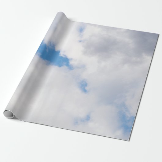 Cloudy sky cadeaupapier (Uitgerold)