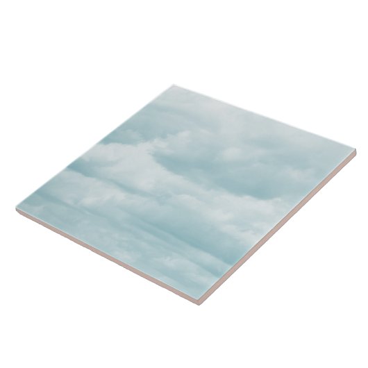 Cloudy sky Ceramic Tegel Tegeltje (Zijkant)