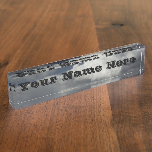 Cloudy Sky Name Bord Naambordje (Zijkant)